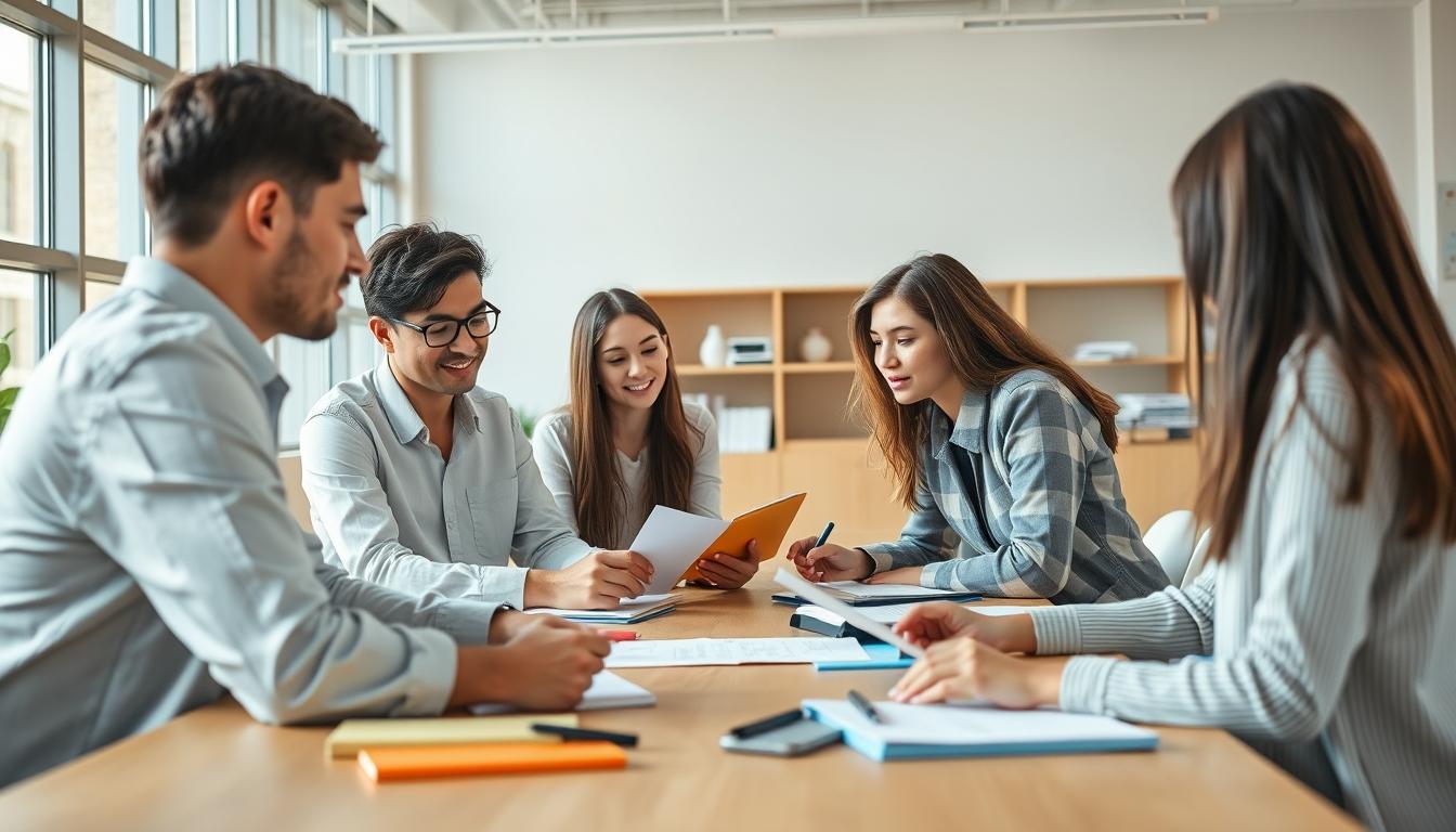 Students working in research laboratory