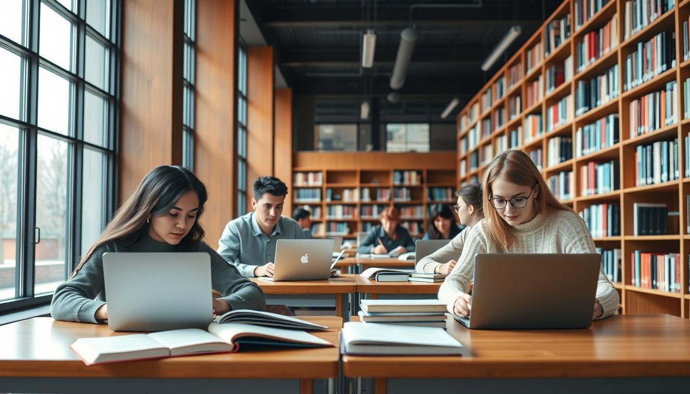 Modern university campus for students