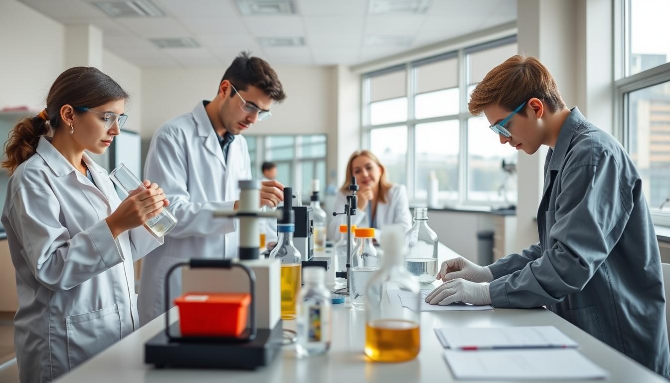 Student developing practical and academic skills